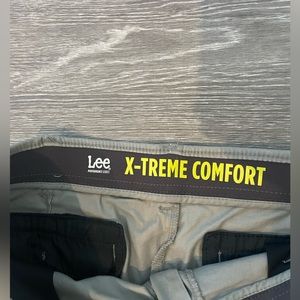 Men’s khaki Lee pants.